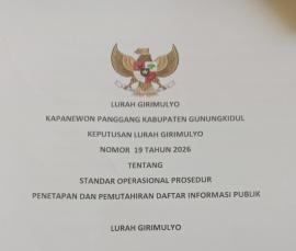 SOP Penetapan dan pemuthahiran DIP